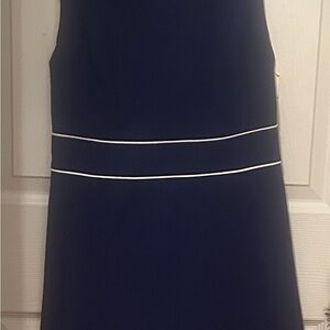 Alice + Olivia Navy Blue Mini Dress with White Accents